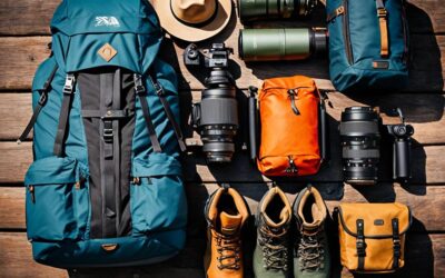 Hiking Boots and Other Essential Outdoor Gear for a Photography Excursion