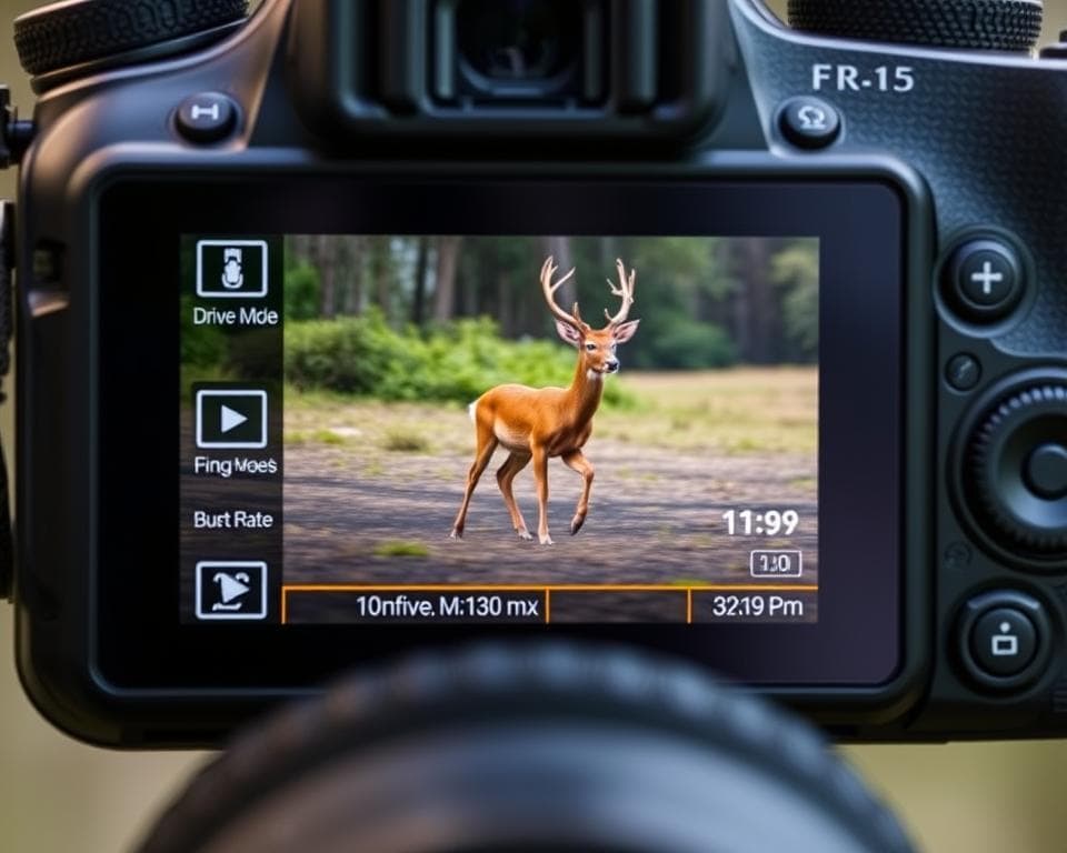 drive mode and burst settings for animal photography